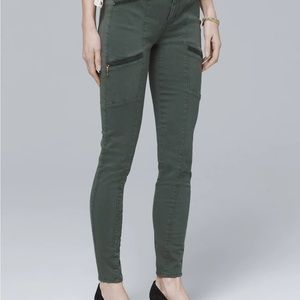 White House Black Market Army Green Skinny Jeans